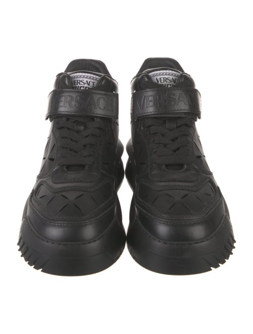 Versace Leather Lasercut Accents Sneakers