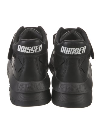 Versace Leather Lasercut Accents Sneakers