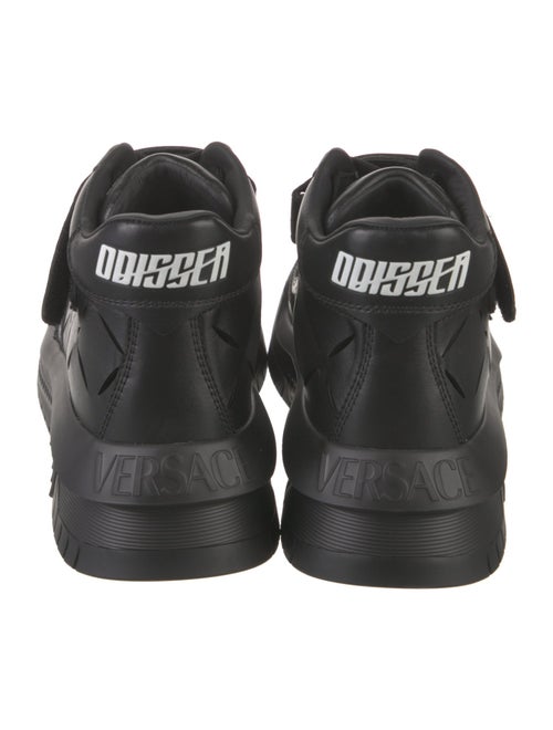 Versace Leather Lasercut Accents Sneakers
