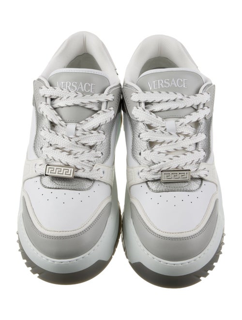 Versace Leather Colorblock Pattern Sneakers