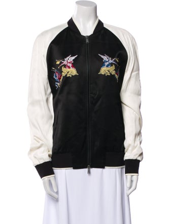 Versace Floral Print Bomber Jacket