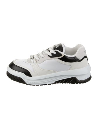 Versace Leather Colorblock Pattern Sneakers