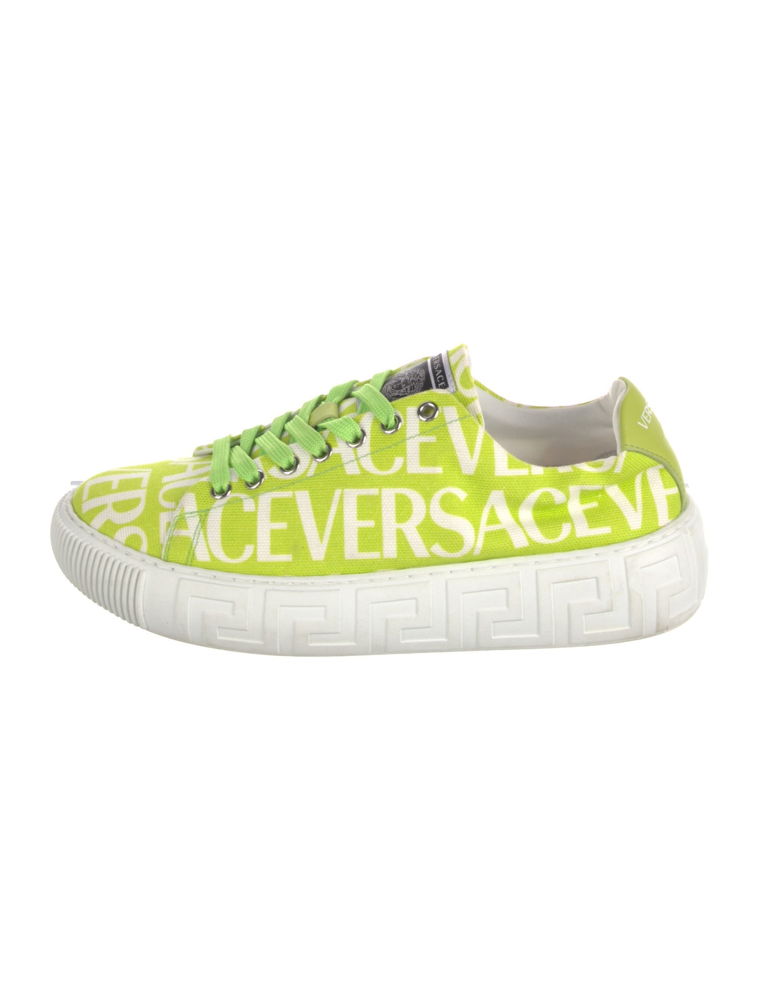 Versace Canvas Printed Athletic Sneakers
