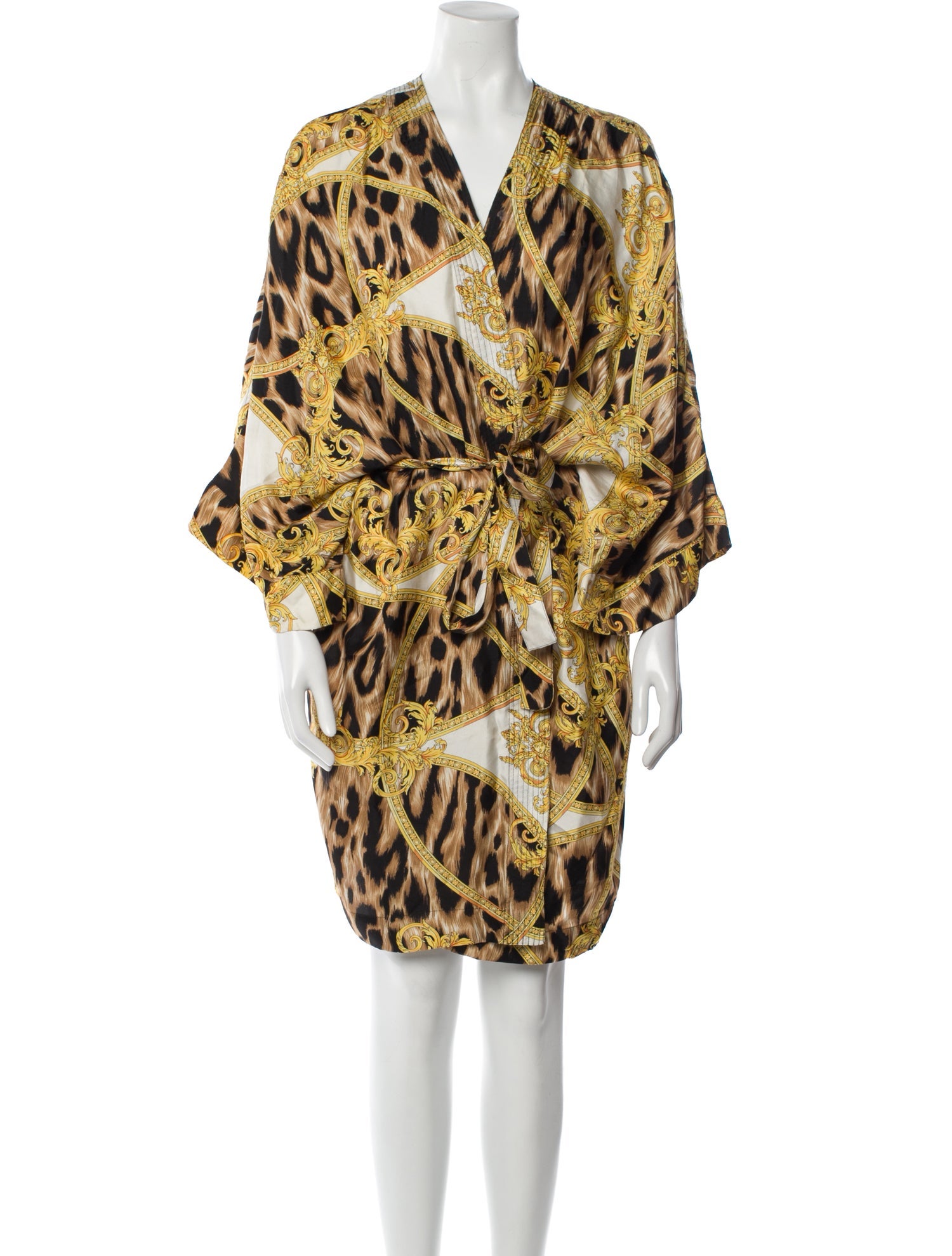 Versace Silk Printed Robe