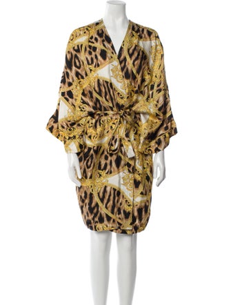 Versace Silk Printed Robe
