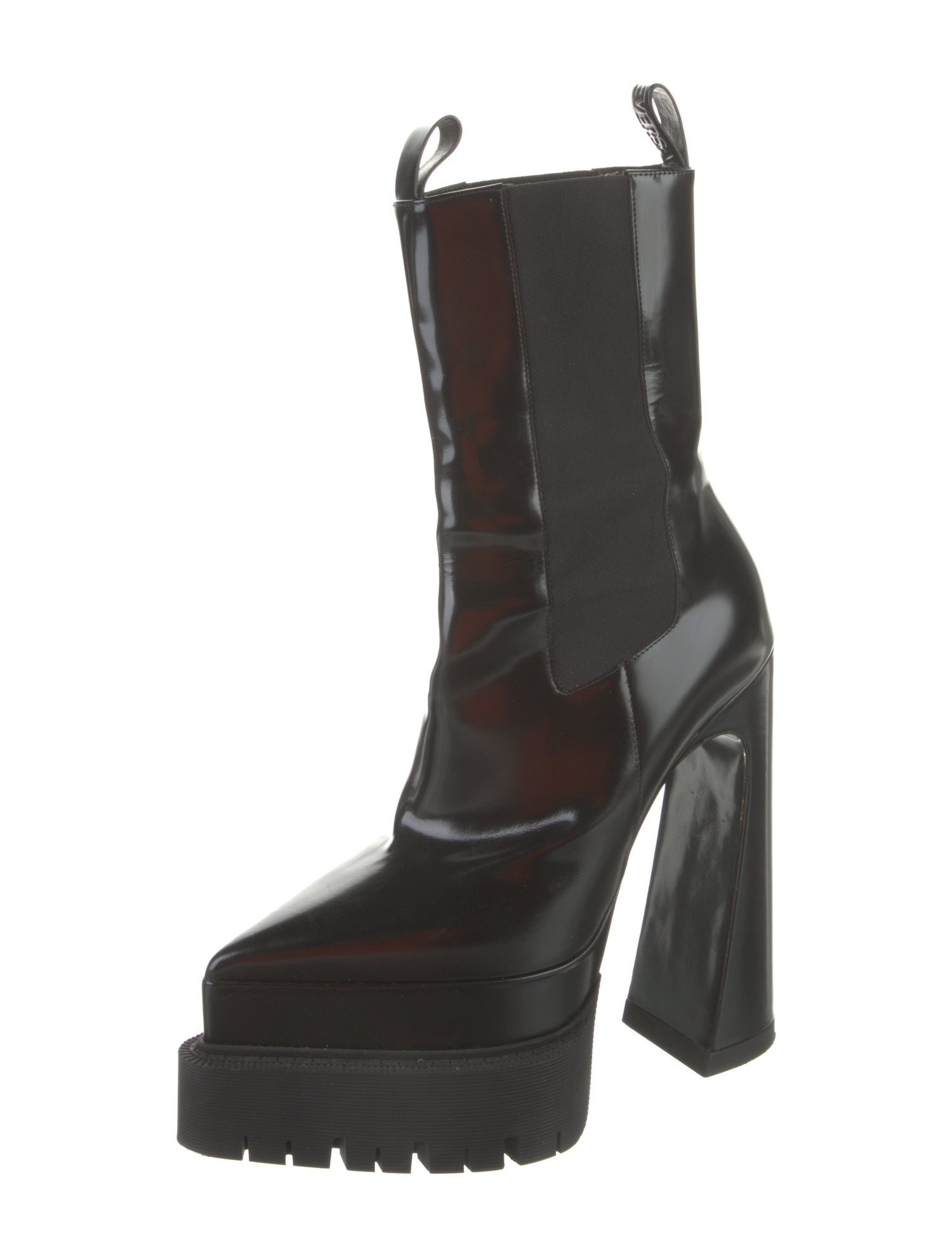 Versace Leather Chelsea Boots