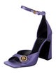 Versace Satin Crystal Embellishments Sandals
