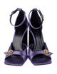 Versace Satin Crystal Embellishments Sandals