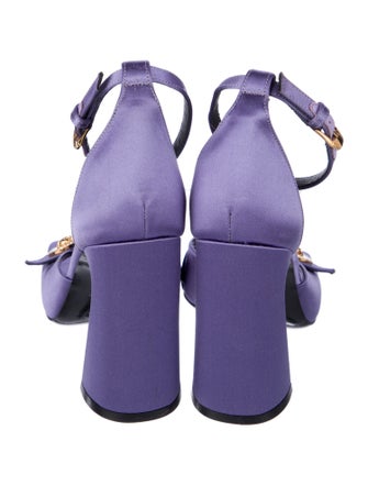 Versace Satin Crystal Embellishments Sandals