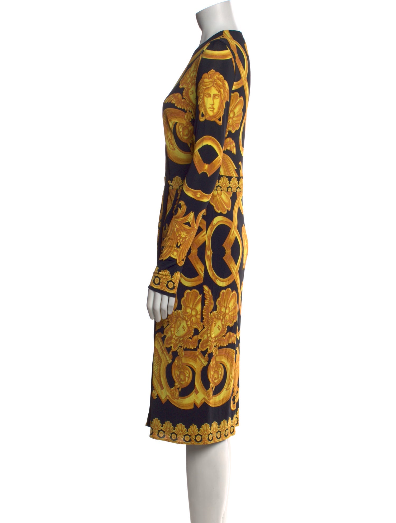 Versace Paisley Print Knee-Length Dress