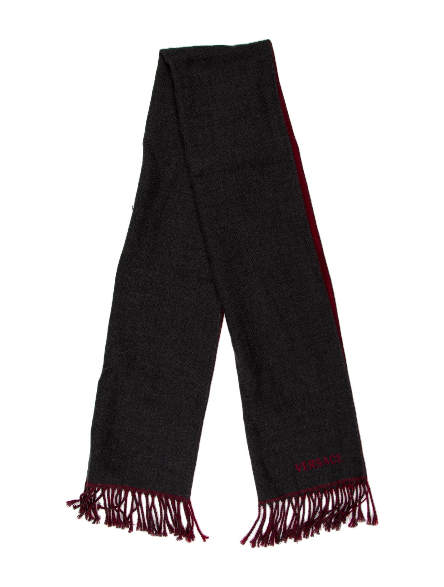 Versace Wool Striped Scarf