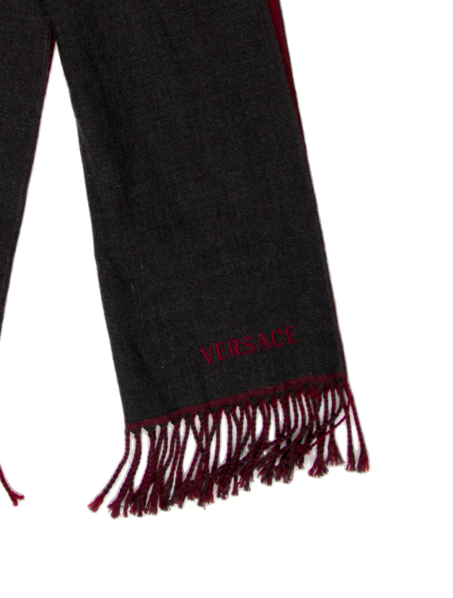Versace Wool Striped Scarf