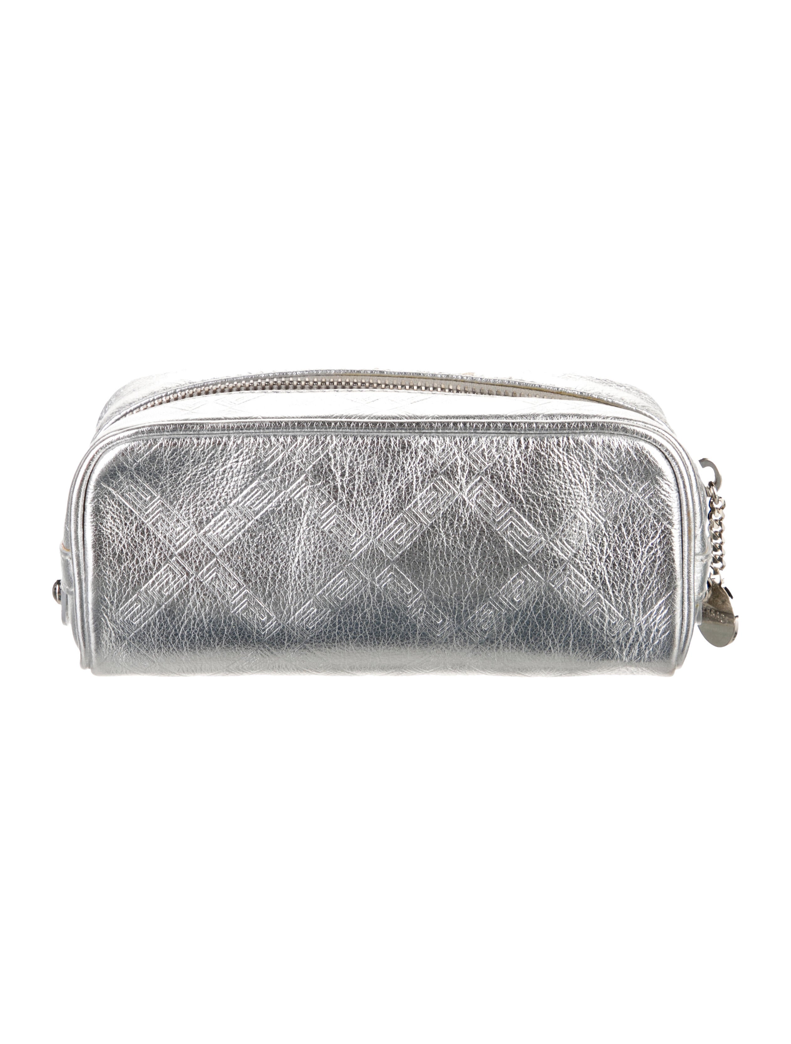 Versace women's metallic cosmetic bag