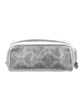 Versace women's metallic cosmetic bag