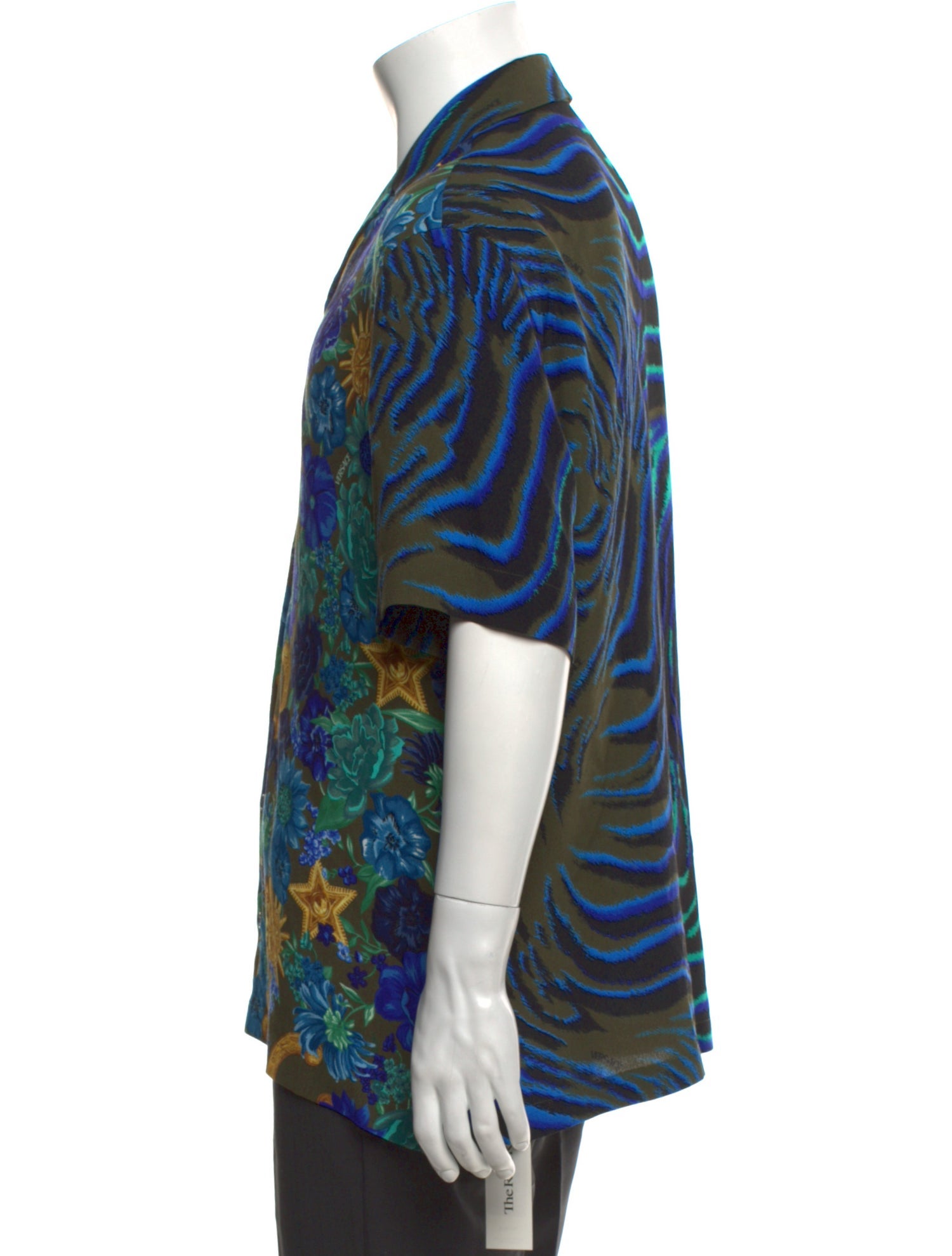 Versace Floral Print Short Sleeve Shirt