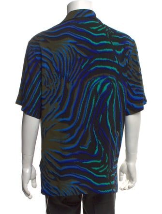 Versace Floral Print Short Sleeve Shirt
