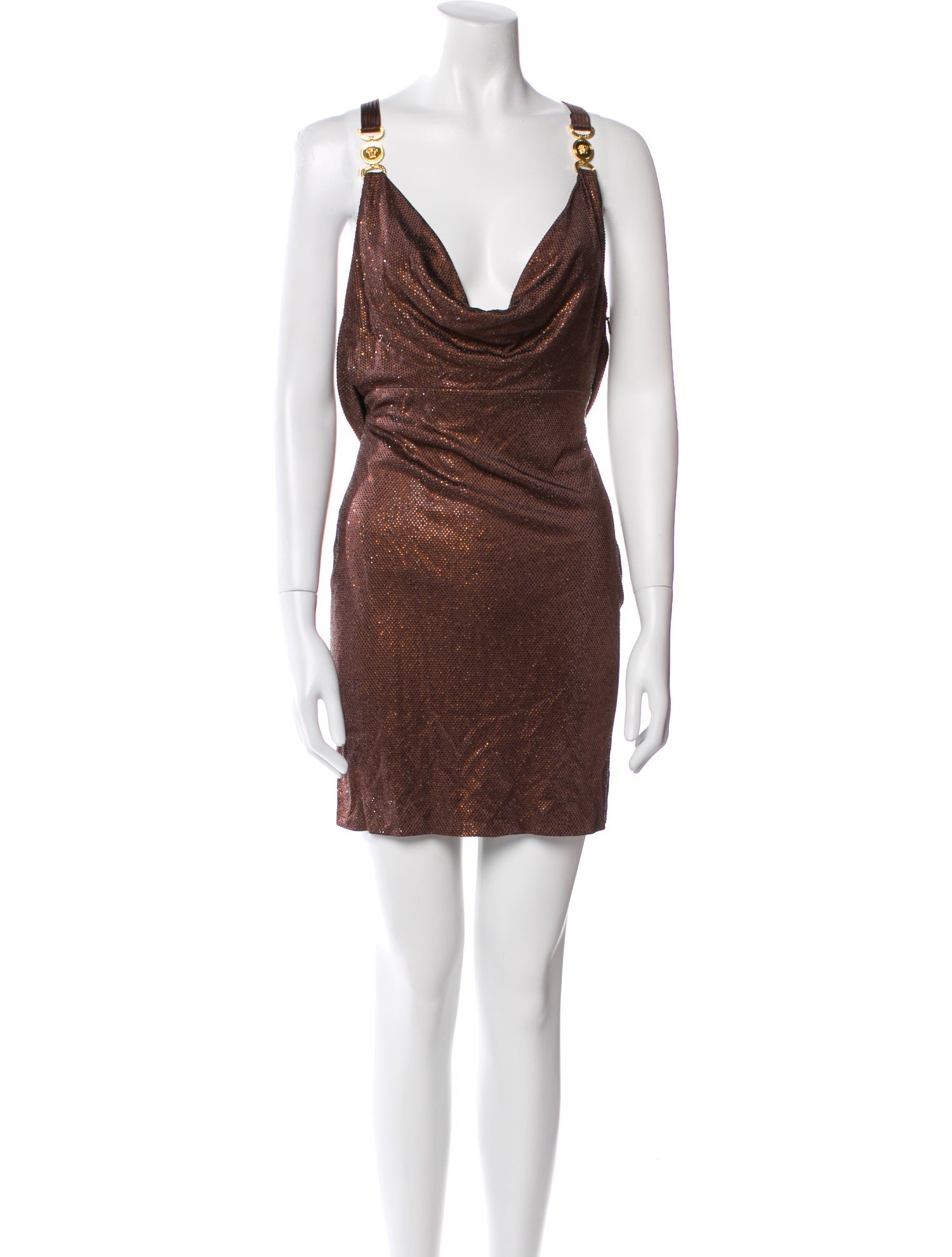 Versace Cowl Neck Mini Dress w/ Tags