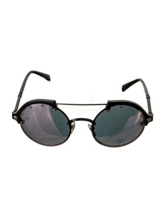 Versace Medusa Insignia Round Sunglasses
