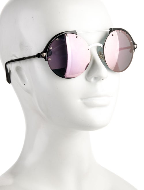 Versace Medusa Insignia Round Sunglasses