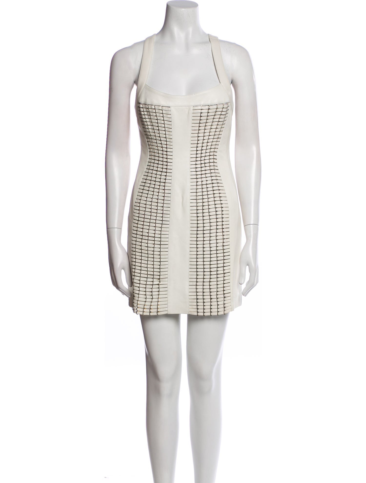 Versace Leather Mini Dress