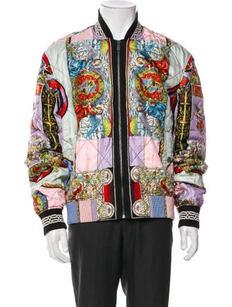 Versace Silk Printed Bomber Jacket