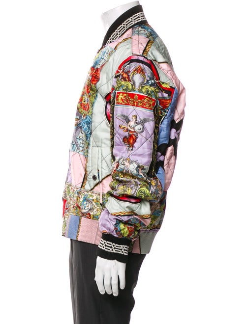 Versace Silk Printed Bomber Jacket