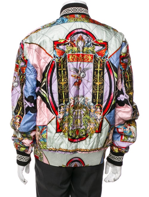 Versace Silk Printed Bomber Jacket