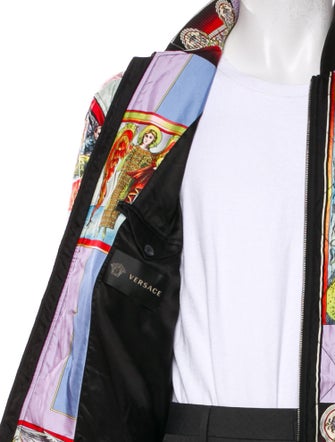 Versace Silk Printed Bomber Jacket