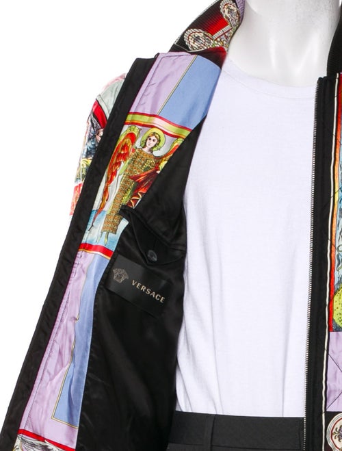 Versace Silk Printed Bomber Jacket