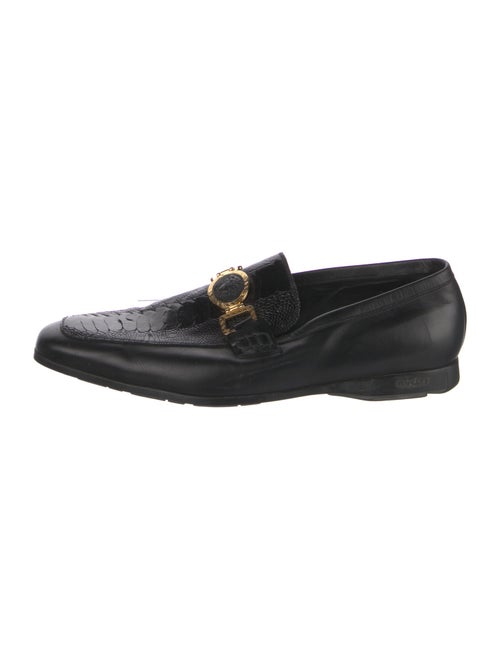 Versace Medusa Insignia Leather Dress Loafers