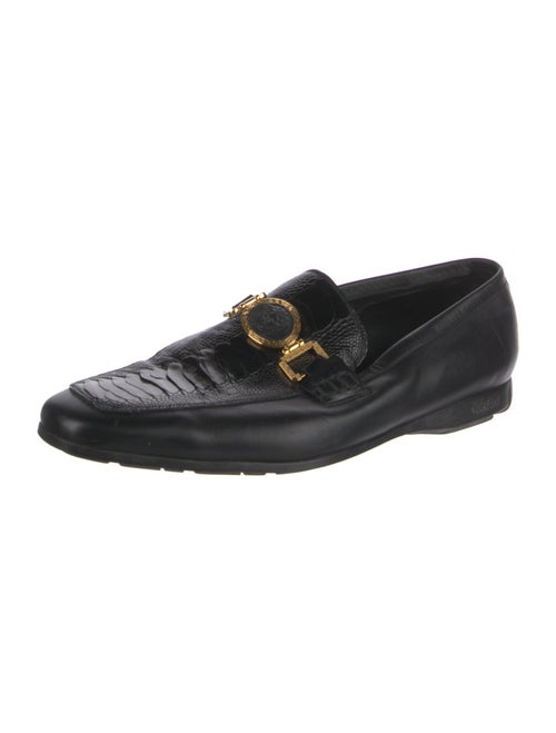 Versace Medusa Insignia Leather Dress Loafers