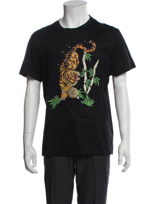 Versace Graphic Print Crew Neck T-Shirt