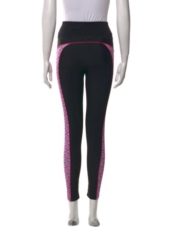 Versace Colorblock Pattern Skinny Leg Pants