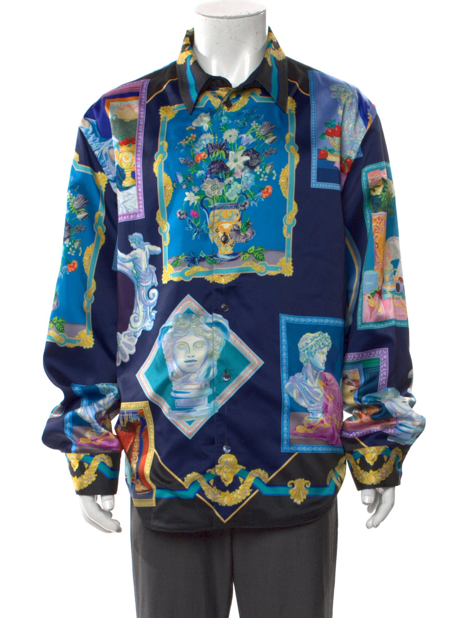 Versace Printed Long Sleeve Shirt