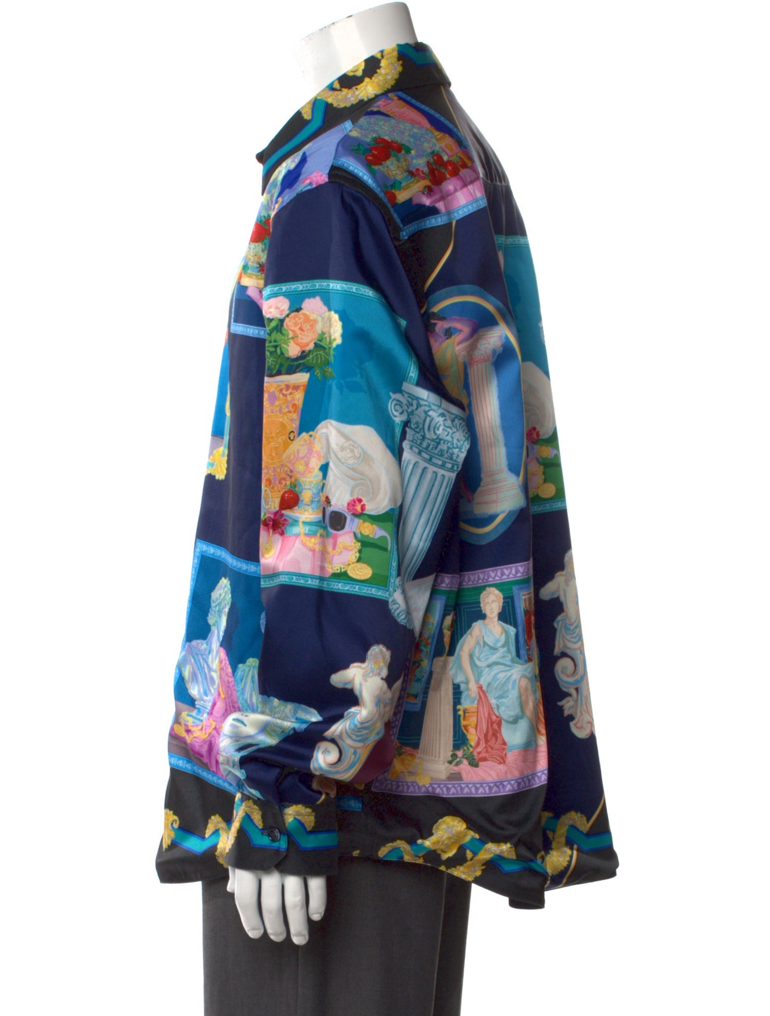 Versace Printed Long Sleeve Shirt