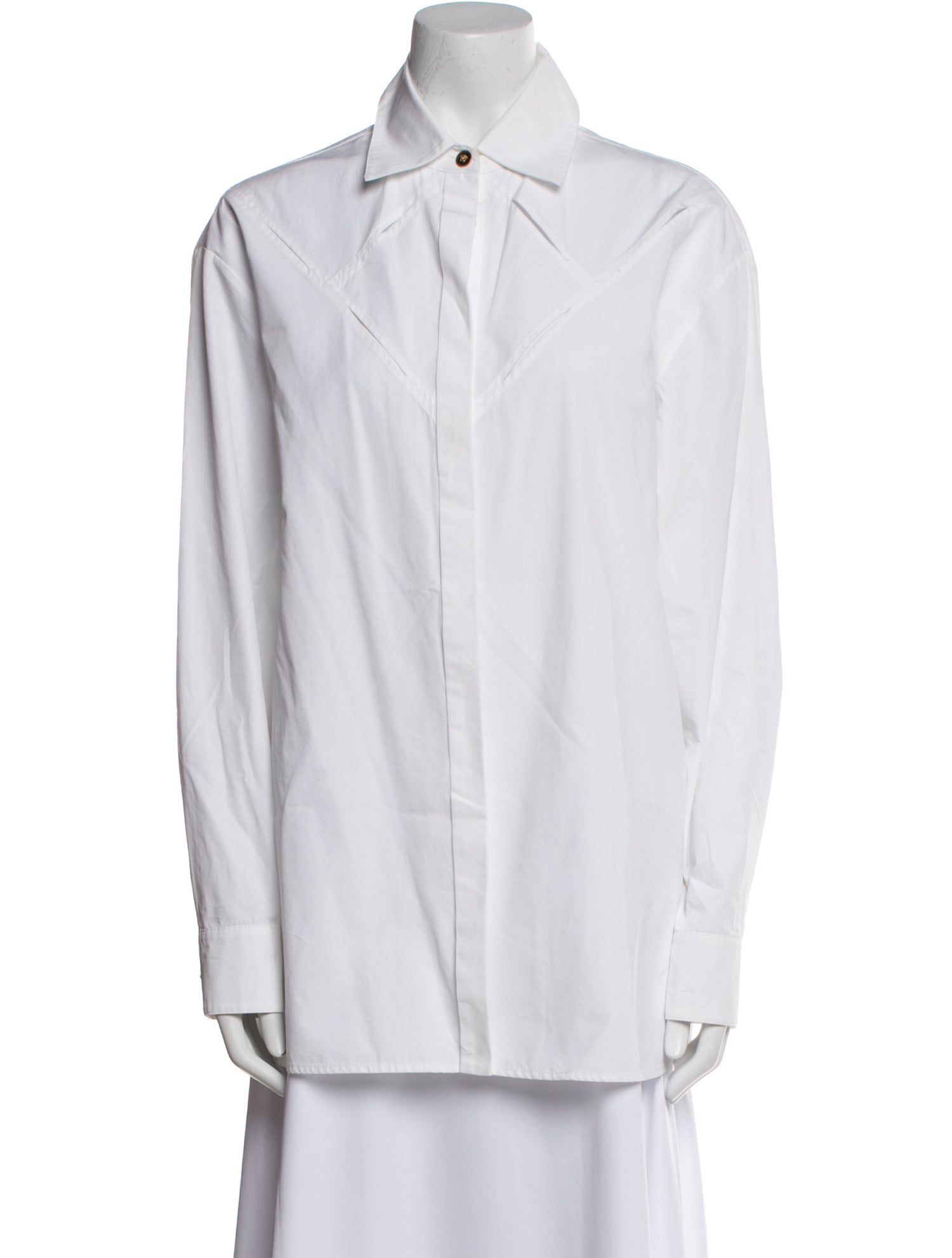 Versace Long Sleeve Button-Up Top