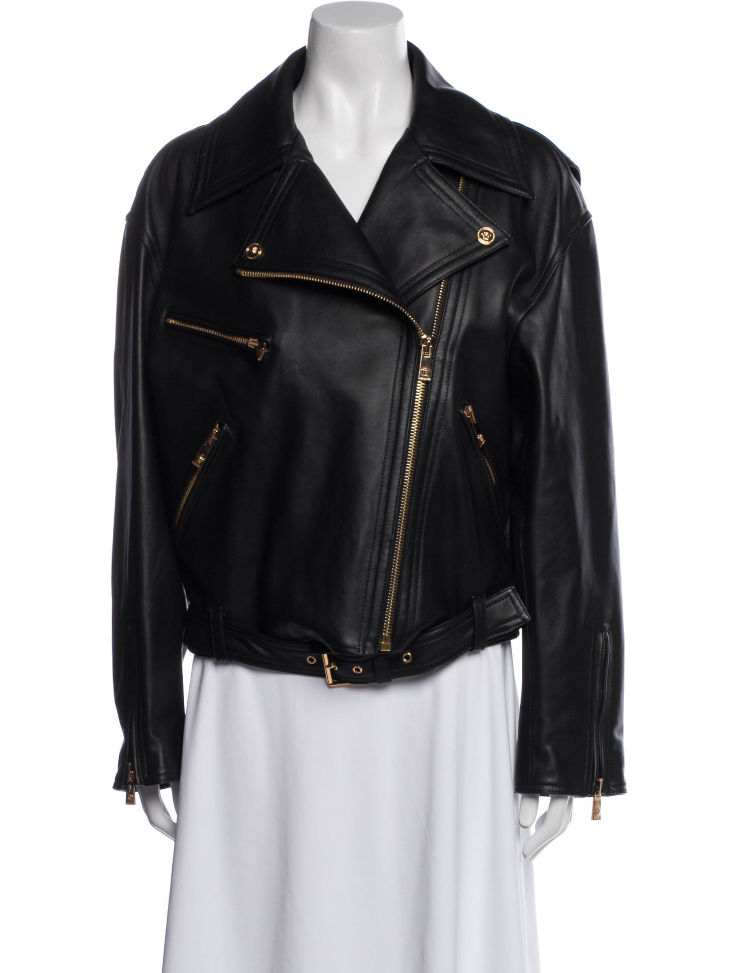 Versace Lamb Leather Biker Jacket w/ Tags