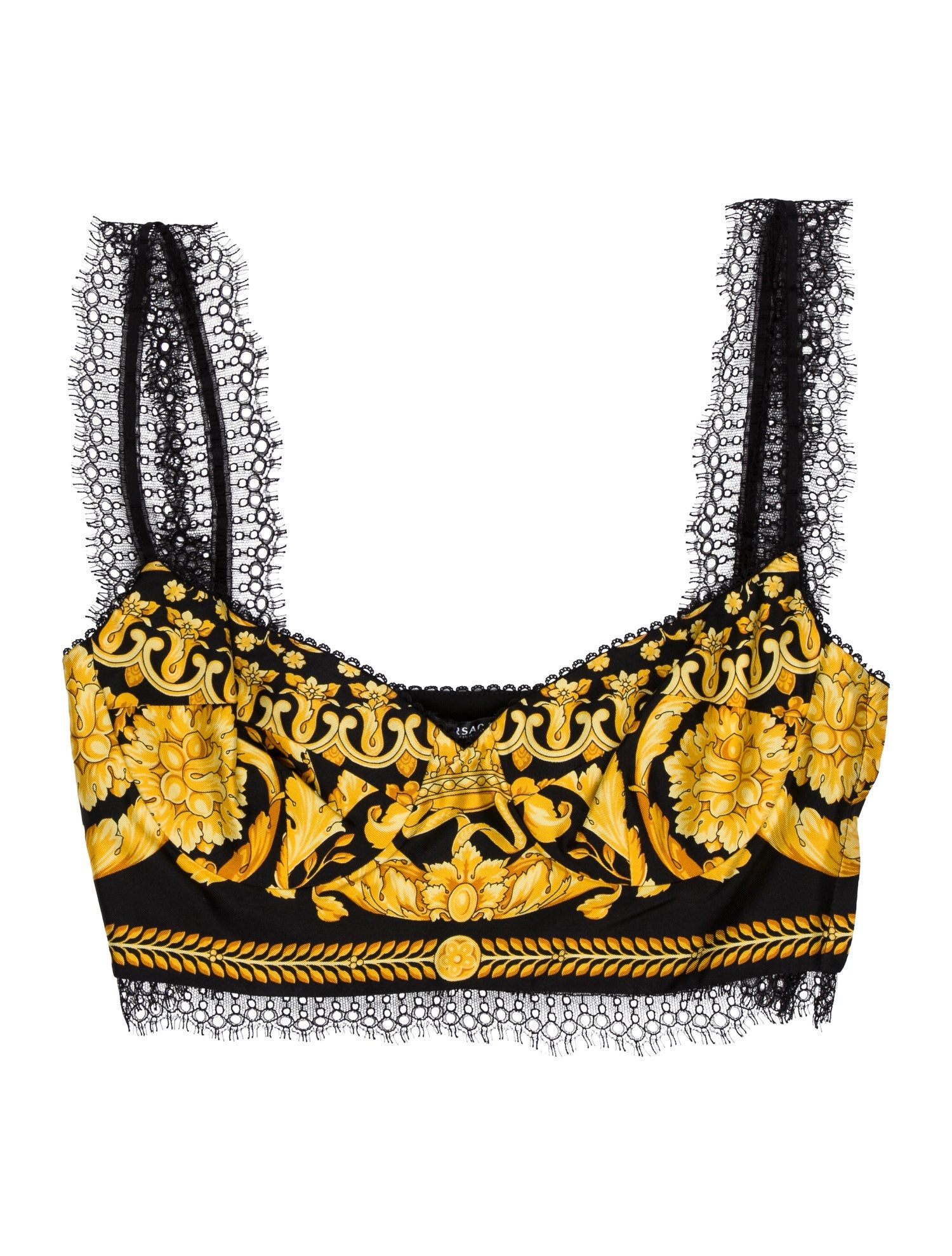 Versace Silk Printed Crop Top w/ Tags