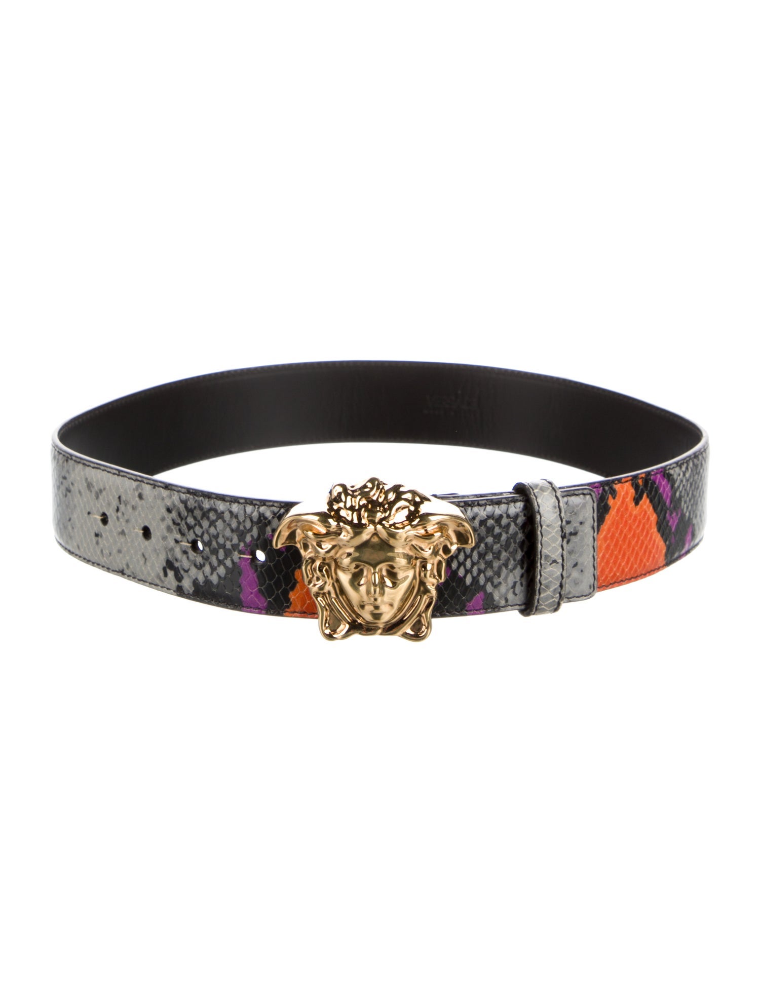 Versace Embossed Leather Waist Belt