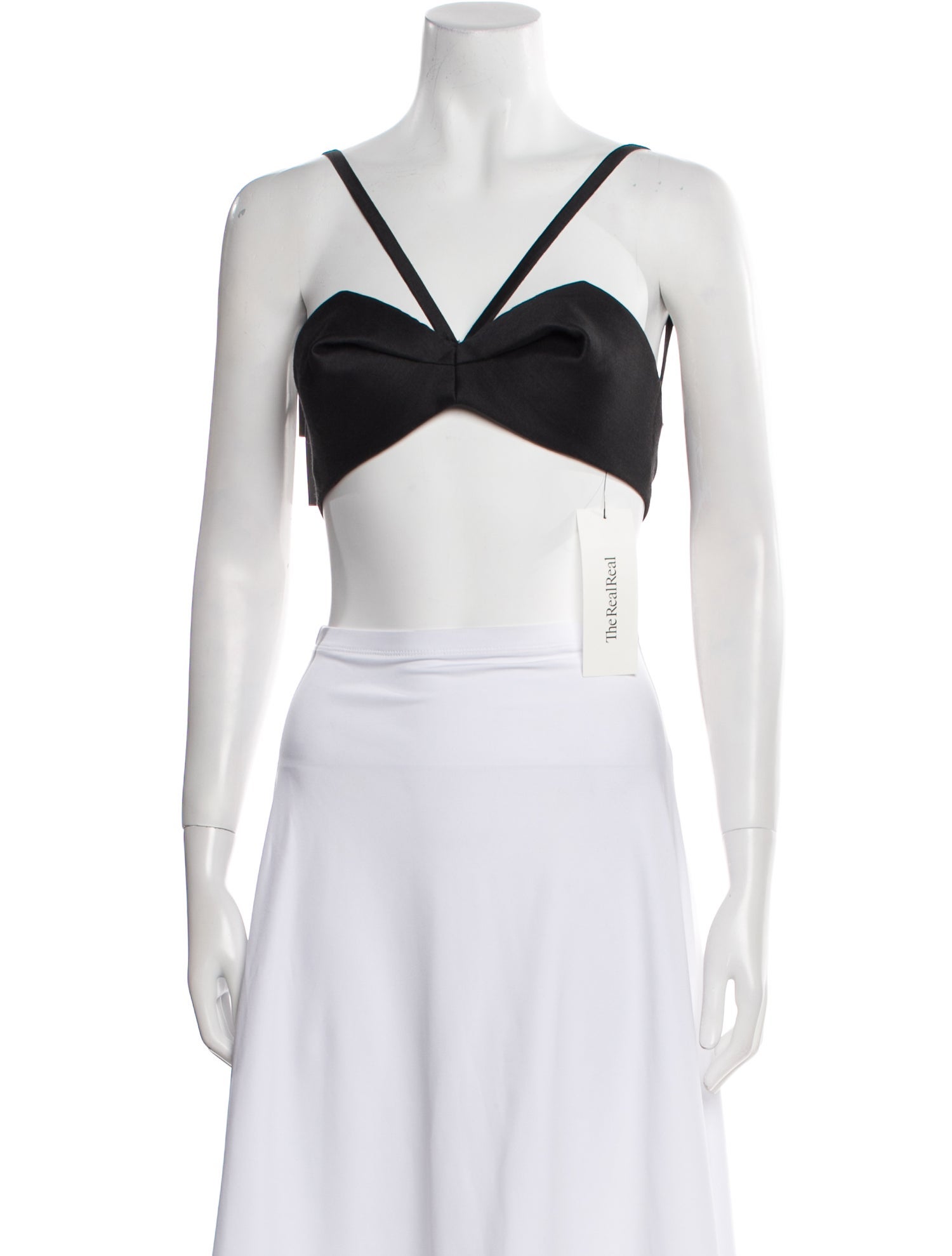 Versace Wool V-Neck Crop Top