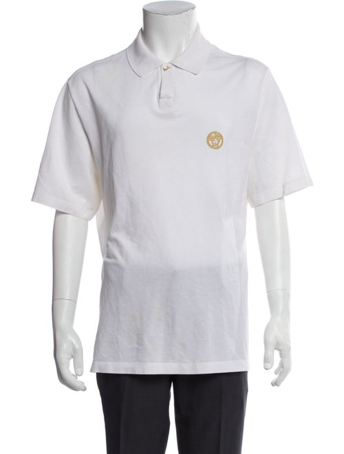 Versace Graphic Print Crew Neck Polo Shirt
