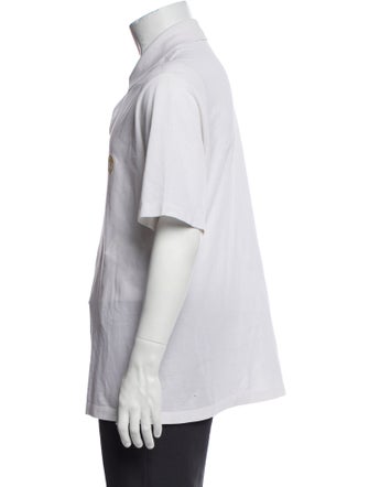 Versace Graphic Print Crew Neck Polo Shirt