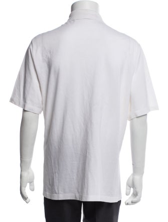 Versace Graphic Print Crew Neck Polo Shirt