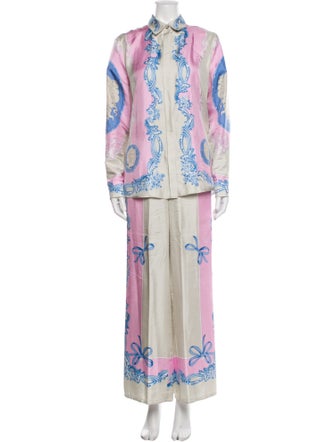 Versace Silk Printed Pant Set