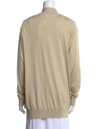 Versace Plaid Print V-Neck Sweater