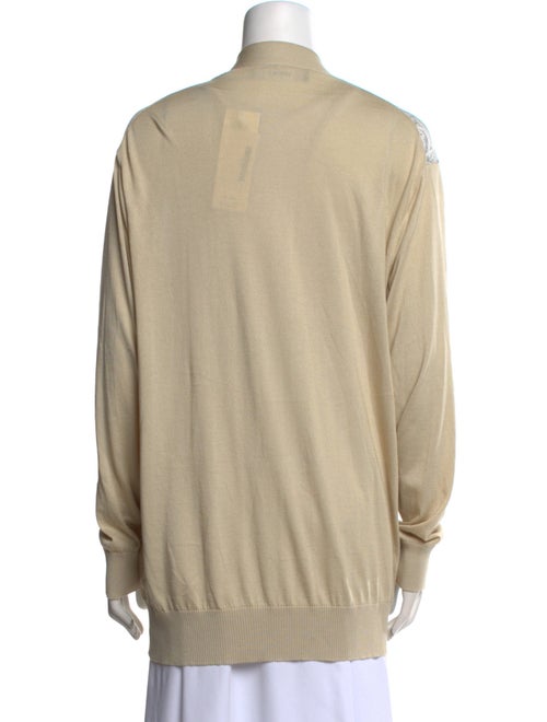 Versace Plaid Print V-Neck Sweater