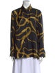Versace Silk Printed Button-Up Top