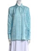 Versace Silk Printed Button-Up Top
