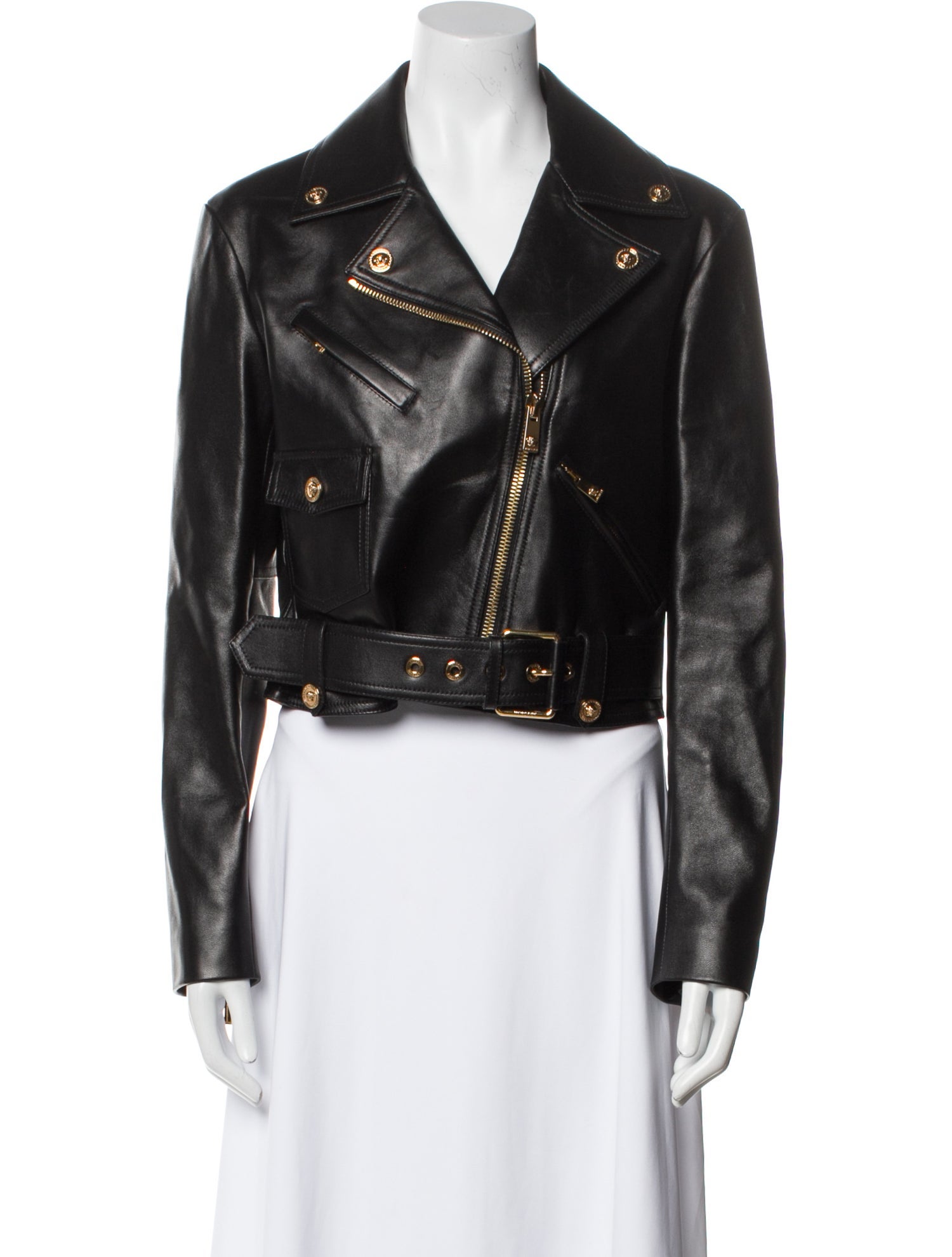 Versace Leather Biker Jacket