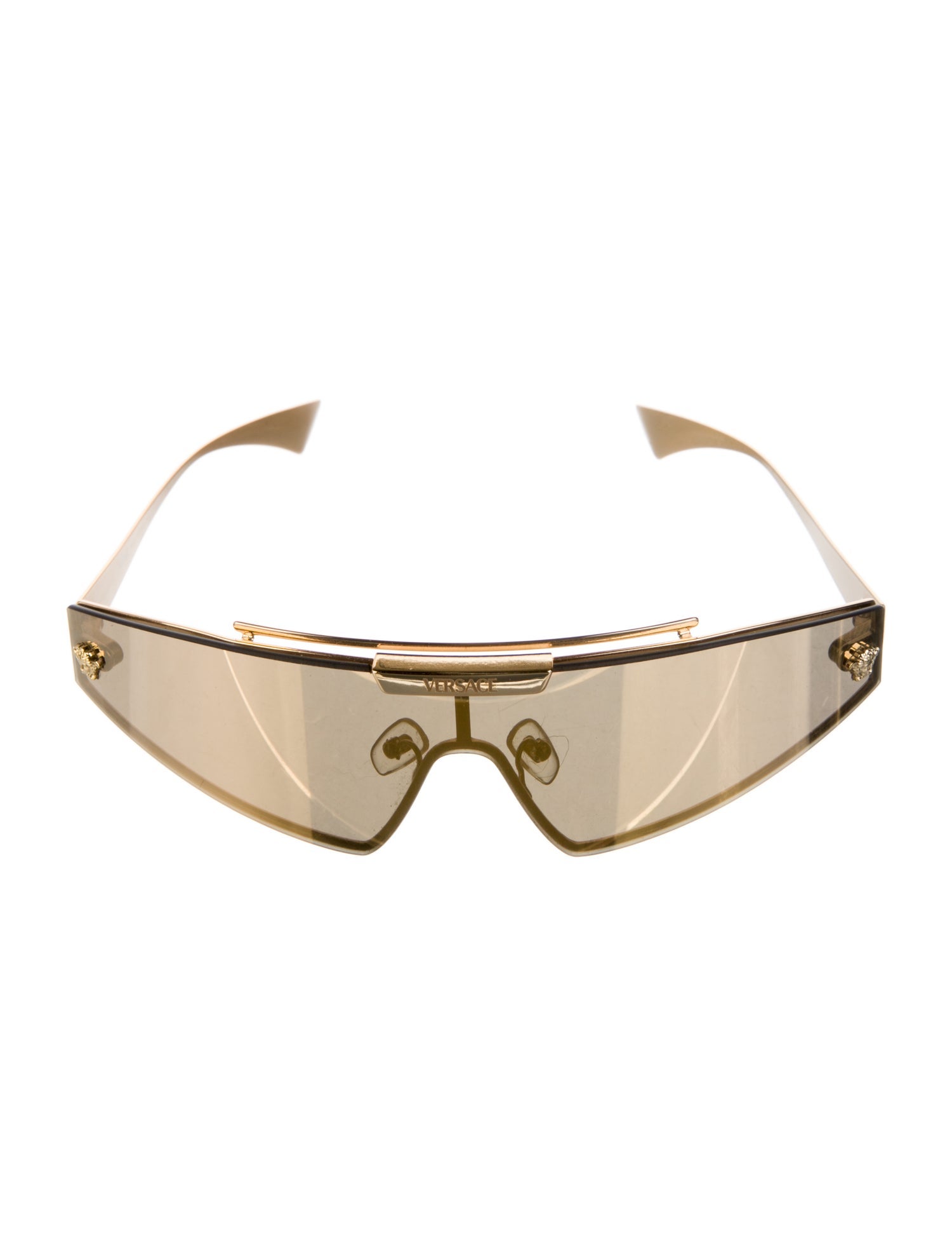 Versace Shield Mirrored Sunglasses